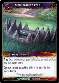 warcraft tcg tomb of the forgotten obliterating trap