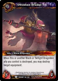 warcraft tcg twilight of the dragons obsidian drudge