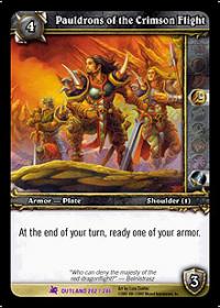 warcraft tcg fires of outland pauldrons of the crimson flight