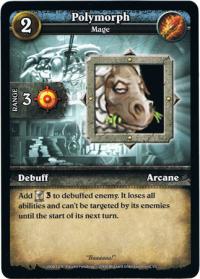 wow minis core action cards polymorph