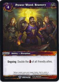 warcraft tcg reign of fire power word bravery