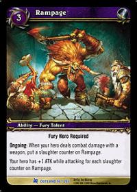 warcraft tcg fires of outland rampage