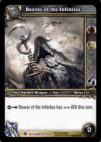 warcraft tcg fires of outland reaver of the infinites
