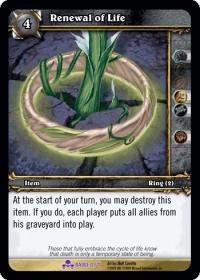 warcraft tcg crafted cards renewal of life
