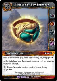 warcraft tcg crafted cards ring of the boy emperor