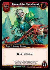 warcraft tcg foil hero cards samael the bloodpoint foil hero