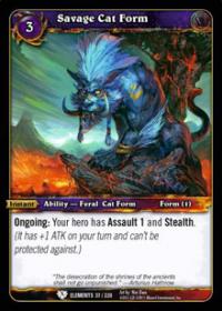 warcraft tcg war of the elements savage cat form