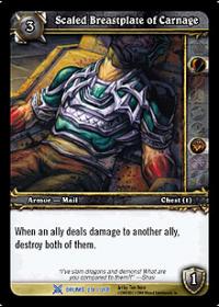 warcraft tcg drums of war scaled breastplate of carnage
