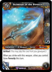 warcraft tcg crafted cards scimitar of the sirocco