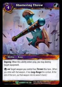 warcraft tcg war of the elements shattering throw