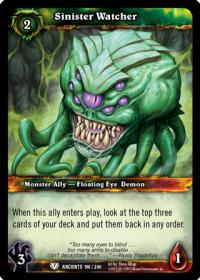 warcraft tcg war of the ancients sinister watcher