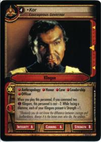 star trek 2e these are the voyages kor courageous governor foil