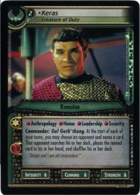 star trek 2e these are the voyages keras creature of duty foil