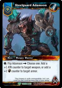 warcraft tcg foil hero cards steelguard adamson foil hero