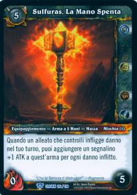 warcraft tcg crown of the heavens foreign sulfuras the extinguished hand italian