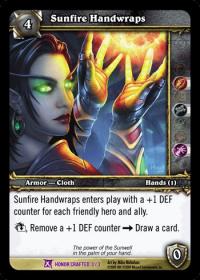 warcraft tcg crafted cards sunfire handwraps