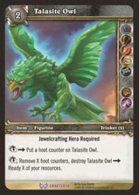 warcraft tcg crafted cards talasite owl