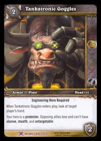 warcraft tcg crafted cards tankatronic goggles