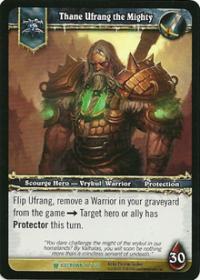 warcraft tcg foil hero cards thane ufrang the mighty foil hero