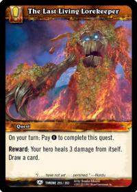 warcraft tcg throne of the tides the last living lorekeeper