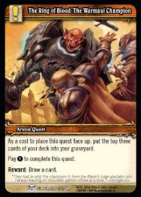 warcraft tcg archives the ring of blood the warmaul champion foil
