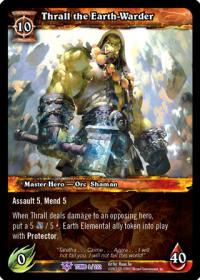 warcraft tcg tomb of the forgotten thrall the earth warder