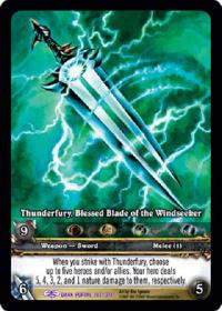 warcraft tcg extended art thunderfury blessed blade ea