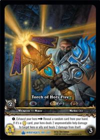 warcraft tcg extended art torch of holy fire ea