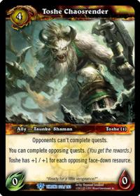 warcraft tcg throne of the tides toshe chaosrender