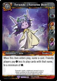 warcraft tcg crafted cards tyrande s favorite doll