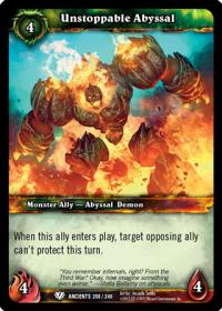 warcraft tcg war of the ancients unstoppable abyssal