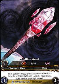 warcraft tcg extended art voidfire wand ea