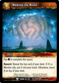 warcraft tcg throne of the tides waking the beast