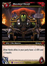 warcraft tcg heroes of azeroth warchief thrall