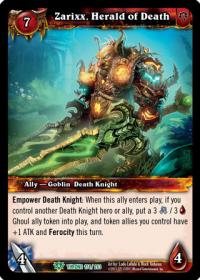 warcraft tcg throne of the tides zarixx herald of death