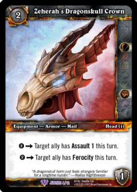 warcraft tcg crafted cards zeherah s dragonskull crown