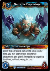 warcraft tcg throne of the tides zintix the frostbringer