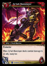 warcraft tcg heroes of azeroth zy lah manslayer