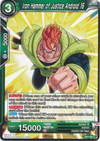 dragonball super card game bt2 union force iron hammer of justice android 16 bt2 094 c