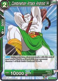 dragonball super card game bt3 cross worlds combination attack android 14 bt3 072 foil