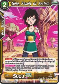 dragonball super card game bt3 cross worlds gine family of justice bt3 087 foil