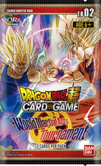 dragonball super card game dragonball super sealed product tb2 world martial arts tournament booster pack