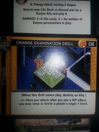 dragonball z perfection orange examination drill