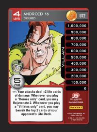 dragonball z perfection android 16 injured foil
