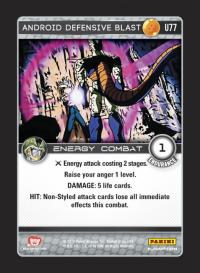 dragonball z perfection android defensive blast foil