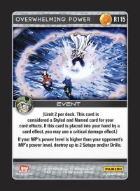 dragonball z perfection overwhelming power foil