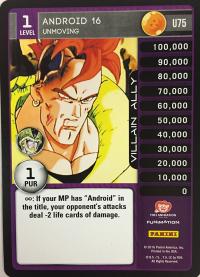 dragonball z perfection android 16 unmoving foil