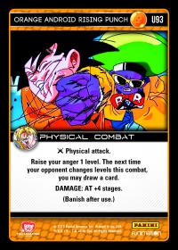 dragonball z vengeance orange android rising punch foil