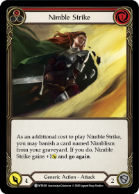 flesh and blood welcome to rathe nimble strike red foil