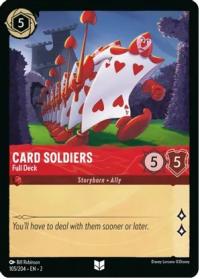 lorcana rise of the floodborn card soldiers full deck foil